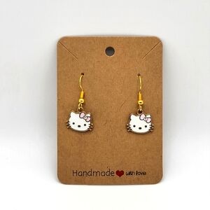 Hello Kitty Rhinestone Dangle Earrings NEW